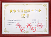 技术先进型服务企业证书